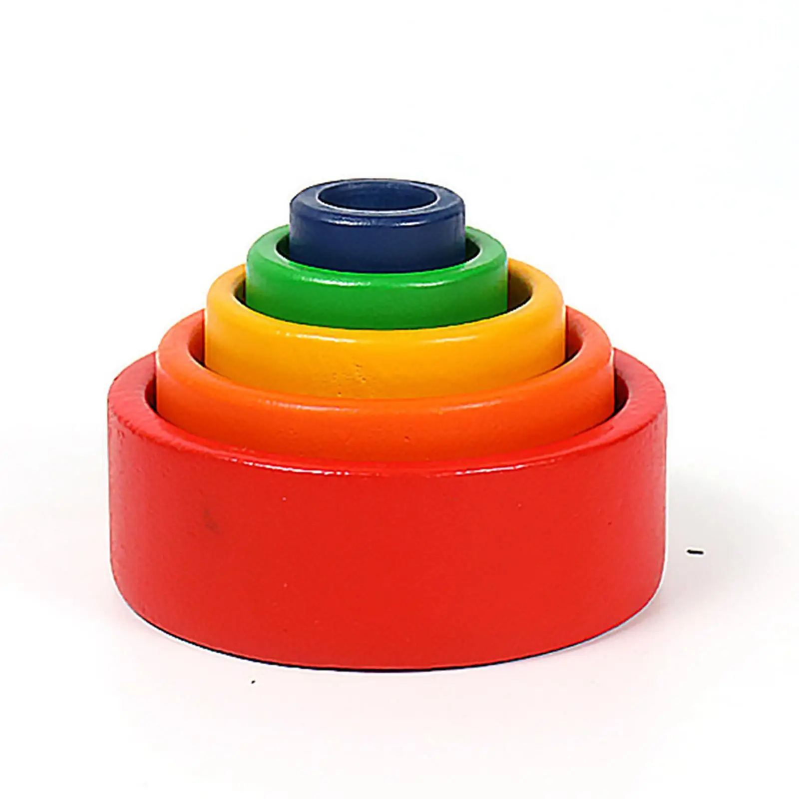 5x Creative Wooden Rainbow Stacker Montessori Toys Rainbow Bowl for Enhancing Thinking Logic Early Development Gift Girls Boys