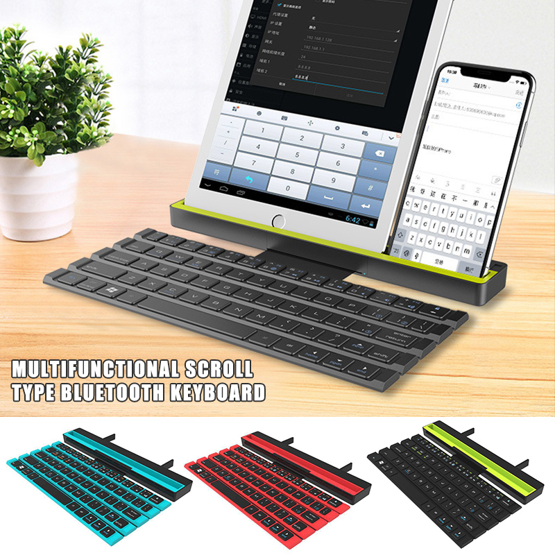 Teclado sem fio dobrável de bluetooth rollable