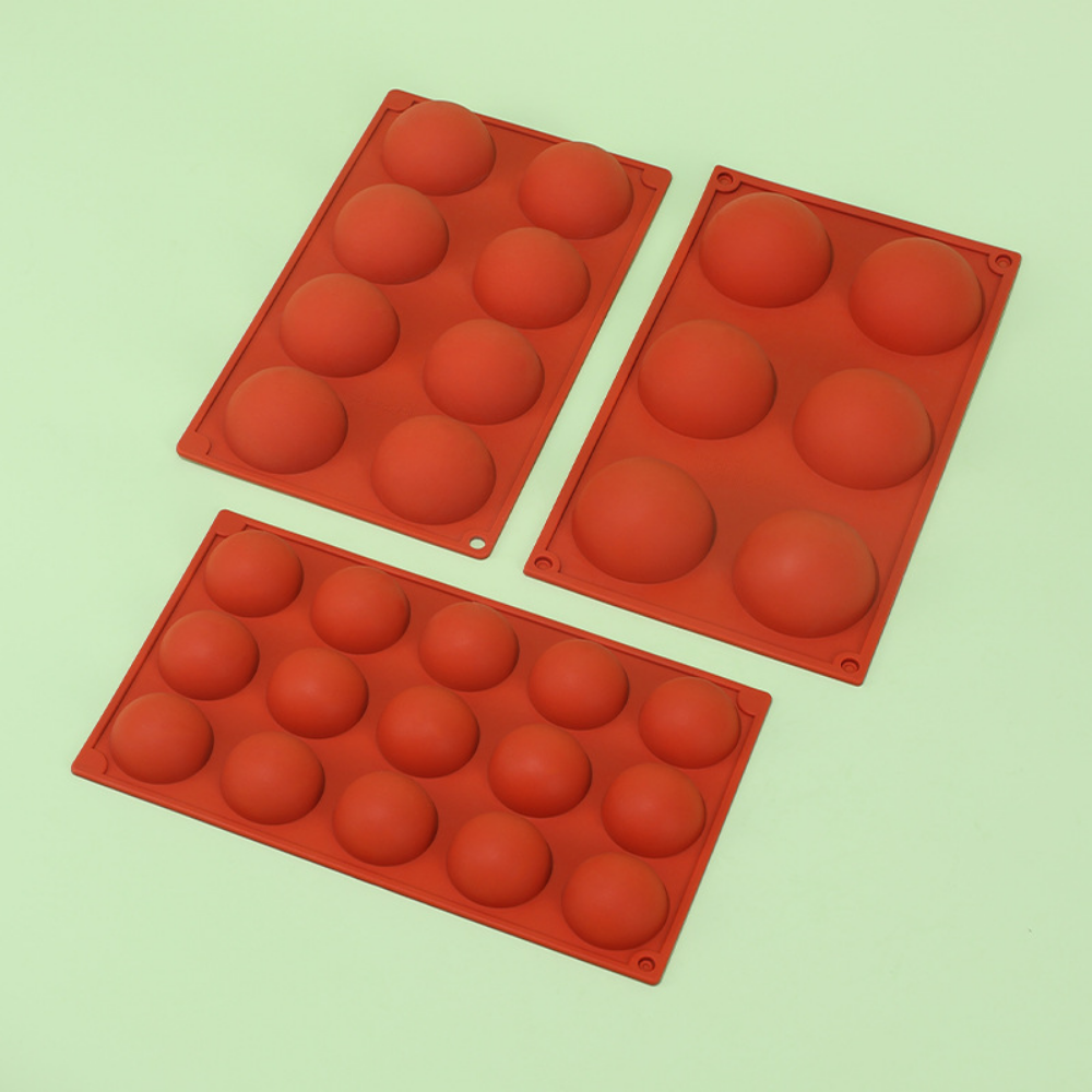 3D Ball Runde Halbkugel Silikonformen für DIY Backen Pudding Mousse Schokolade Kuchen Form Küche Zubehör Werkzeuge – Detail 3