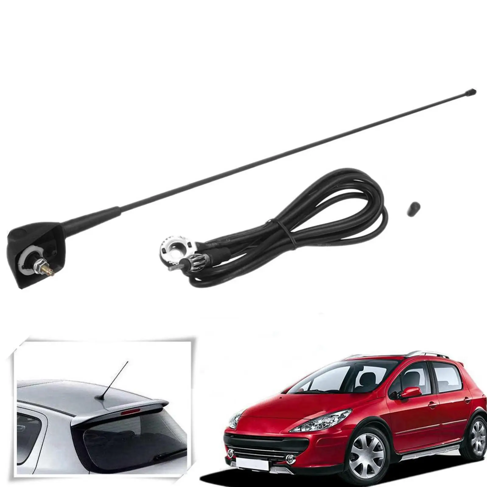 Roof Aerial Antenna FM AM Mount Kit for Peugeot 309 406 806 Durable Professional