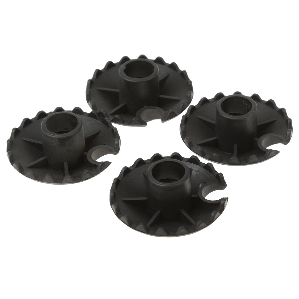 4 Pieces Rubber Buffers Touring Basket With Thread For Hiking Stick Trekking Stick