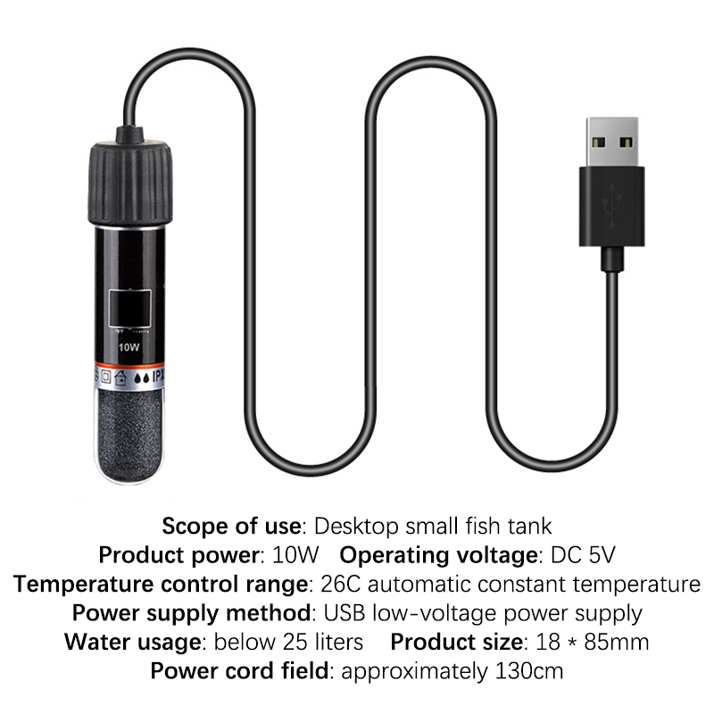 Title 7, Usb mini haste de aquecimento do aquário para p...