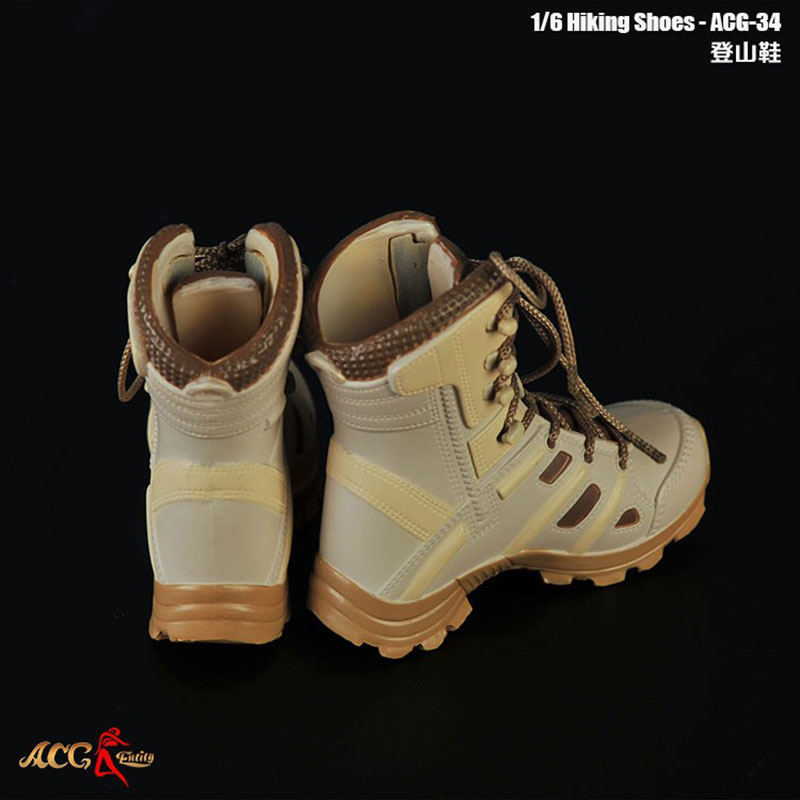 Zapatos de senderismo masculinos a escala ACG-34 1/6, botas de batalla, zapatos huecos de soldado, Modelo compatible con