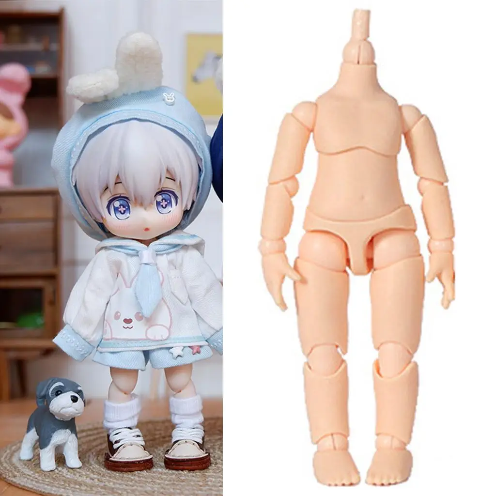 Moveable 13 Ball Jointed Doll  Body With Spare Hands No Head OB11 Dolls for 1/12 Dolls DIY Making Parts Kids Toys