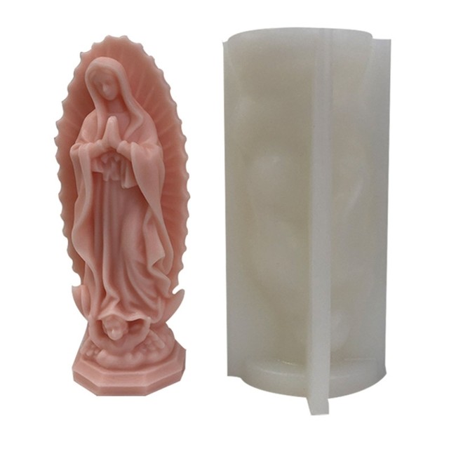 Molde de silicona hermoso, moldes de velas, molde de resina, 9 piezas 3D  para velas de