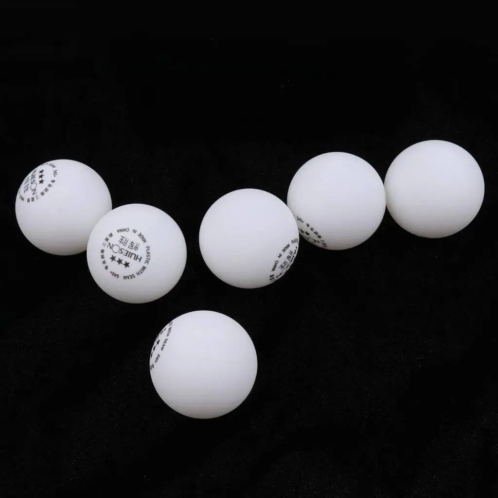 6 Pieces White Professional  Table Tennis Balls  Balls for Training and Match