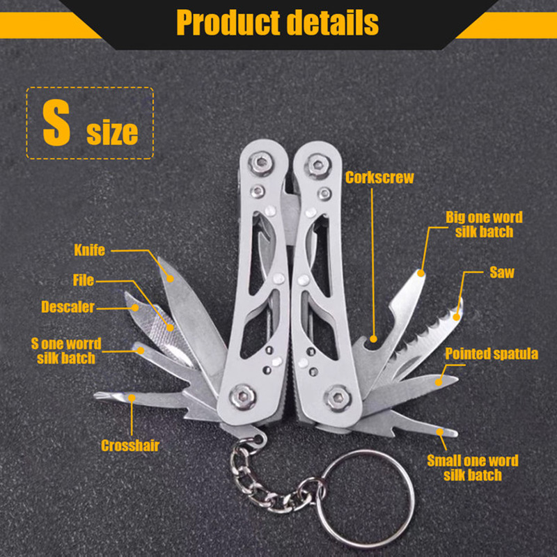 Description Picture 5 of itemMultifunction Stainless Steel Multi-tool Pocket Knife Pliers Folding Pliers Mini Portable Folding Pliers Folding Blade Knife