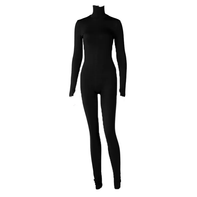 2021 Spring Women Sexy Jumpsuit Streetwear Long Sleeve Bodycon Solid Sport  Fitness Jumpsuits Romper Overalls For