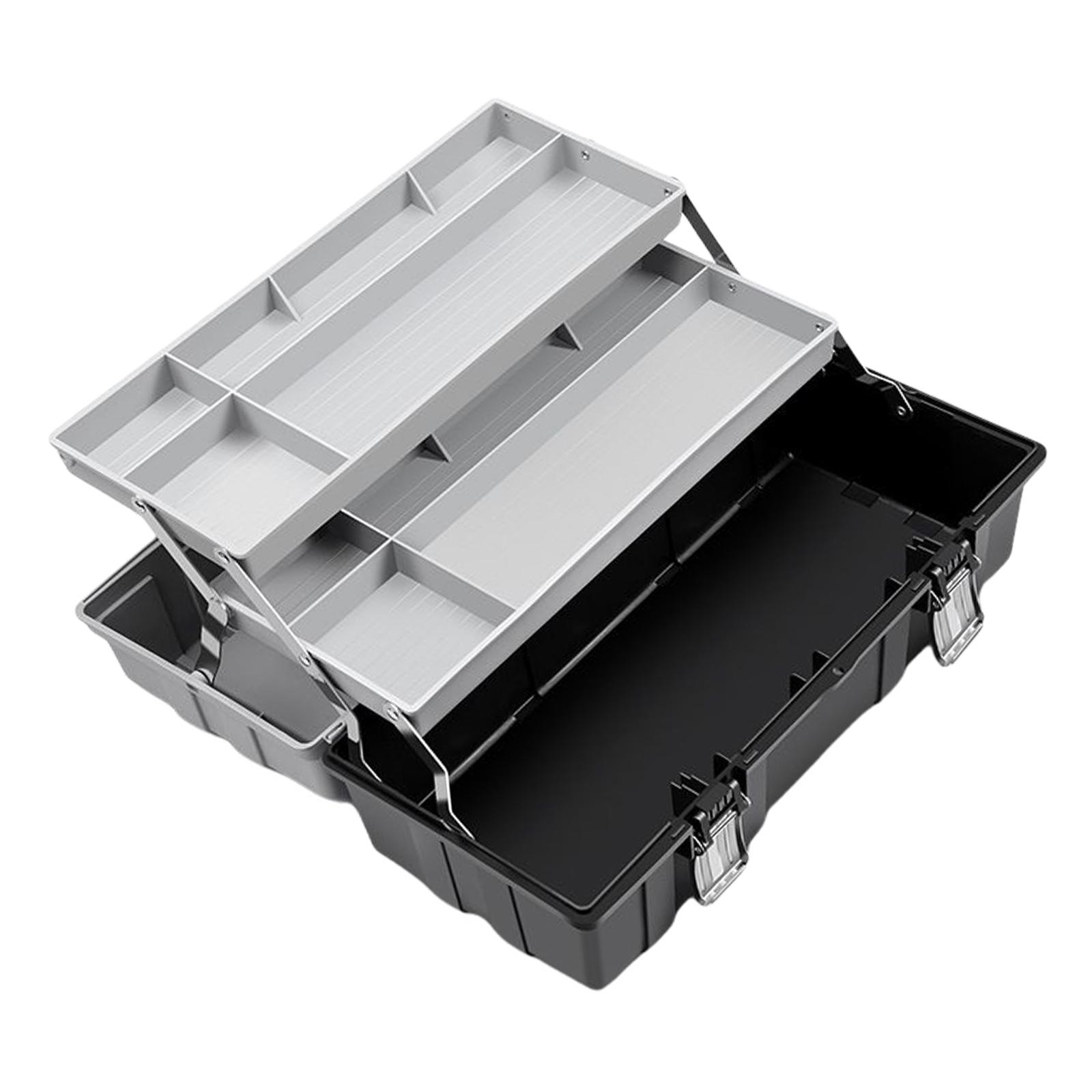 1Pcs Toolbox with Handle Lockable Maintenance Multipurpose Removable Service Hardware Craftsmen Repair Storage Box for Garage