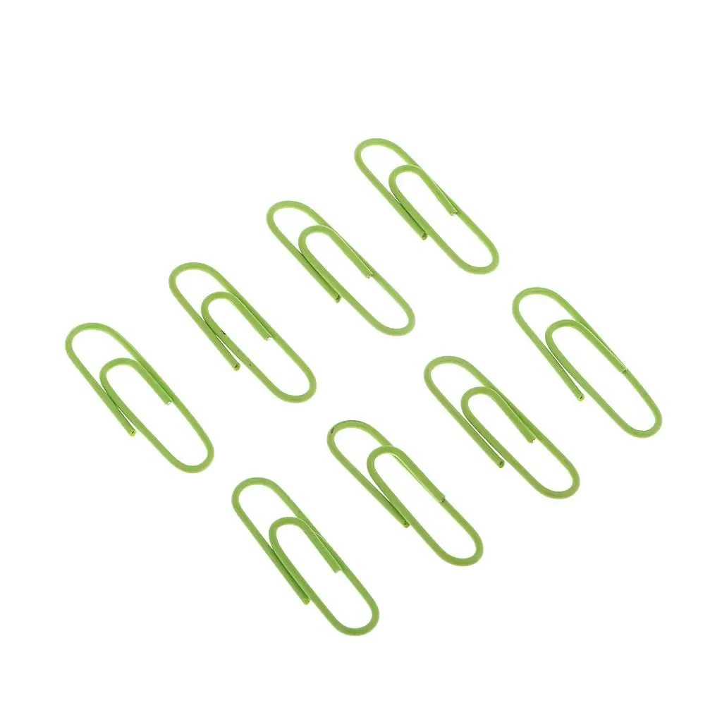 150Pcs Metal Paper Clips for Decorative Bookmarks Clamps Green