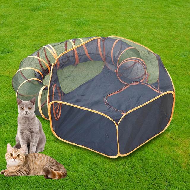 Cat Tunnel Indoor Cats Foldable Playground Durable Universal Cat Tunnel Tube Outside Play Tent And Tunnel For Rabbit Dogs Tubes Tunnels AliExpress