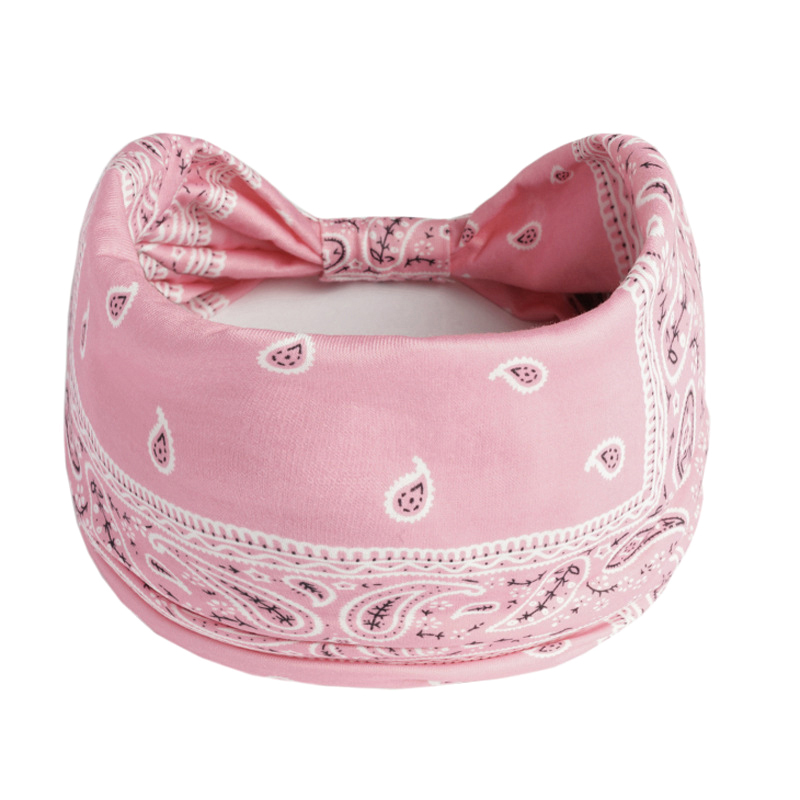 Boho Knoten Turbane Yoga elastische Kopf wickel Frauen Stirnband breite Haar bänder Kopf bedeckung gedruckt Bandanas Mode Haarband Zubehör – Detail 7