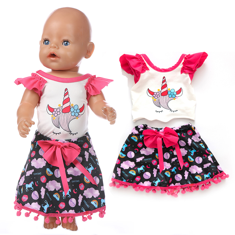 Doll Clothes Tutu Dress Lace 43 Cm for 18 Inch Girl Doll Casual Outfits Toys Wear