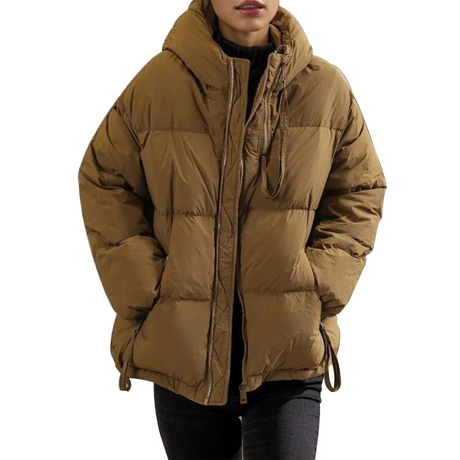 para mulheres, parkas com zíper, casacos vintage,