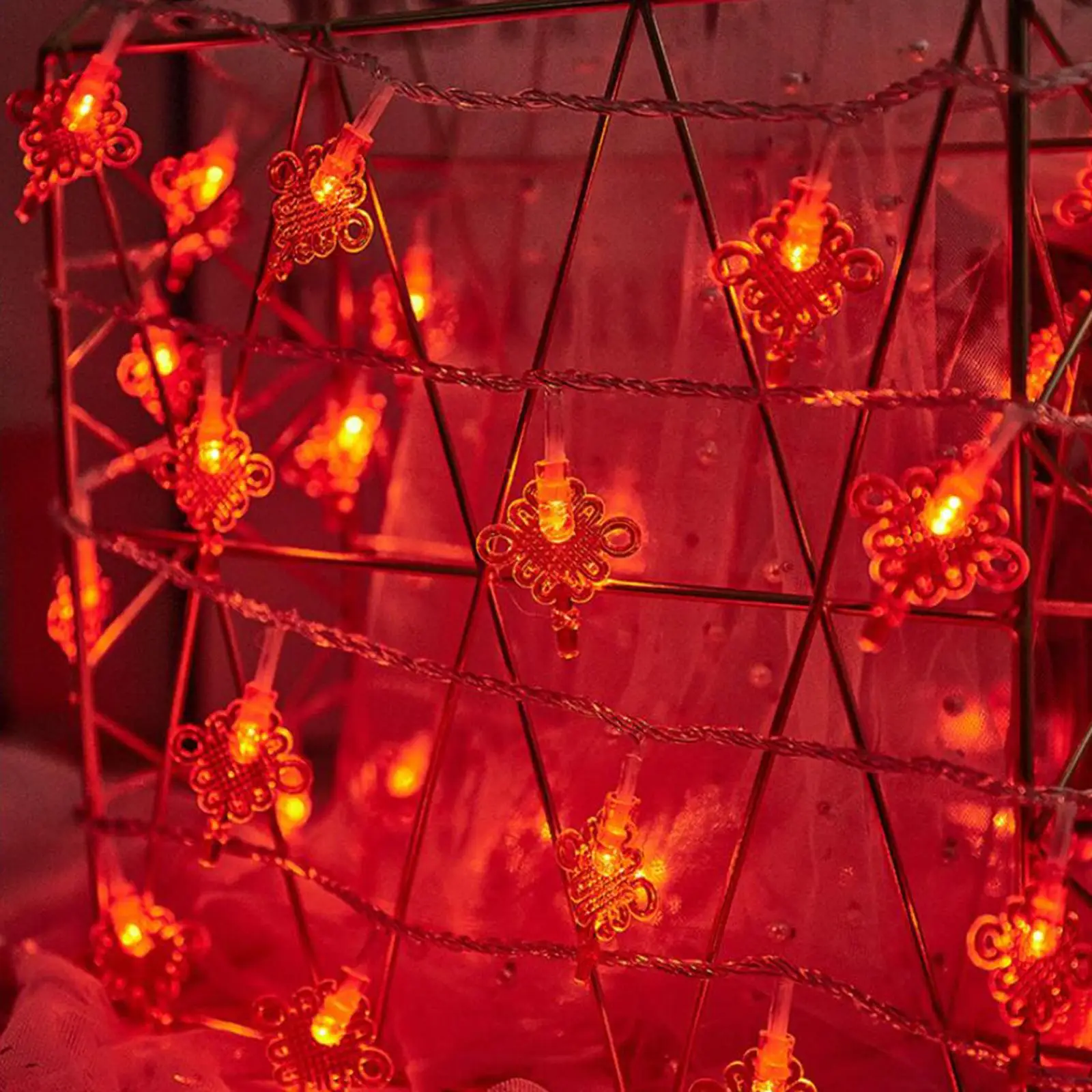 Fairy Light, Chinese New Year Lanterns Lamp, 3 M 20 Lights, Hanging LED String Lights for Home Indoor Outdoor Party Ornament