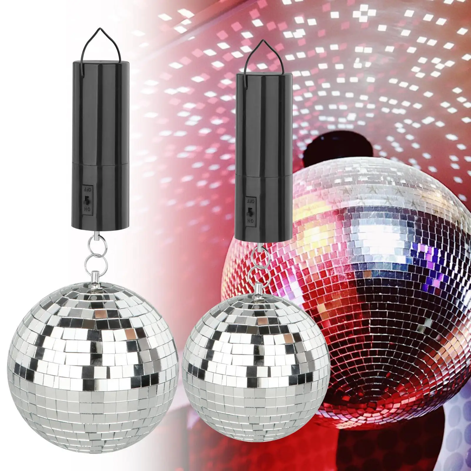 Disco Ball with Hanging Ring Mirror Reflection Ball Hanging Disco Mirror Ball for Banquets Christmas Night Clubs DJ Birthday