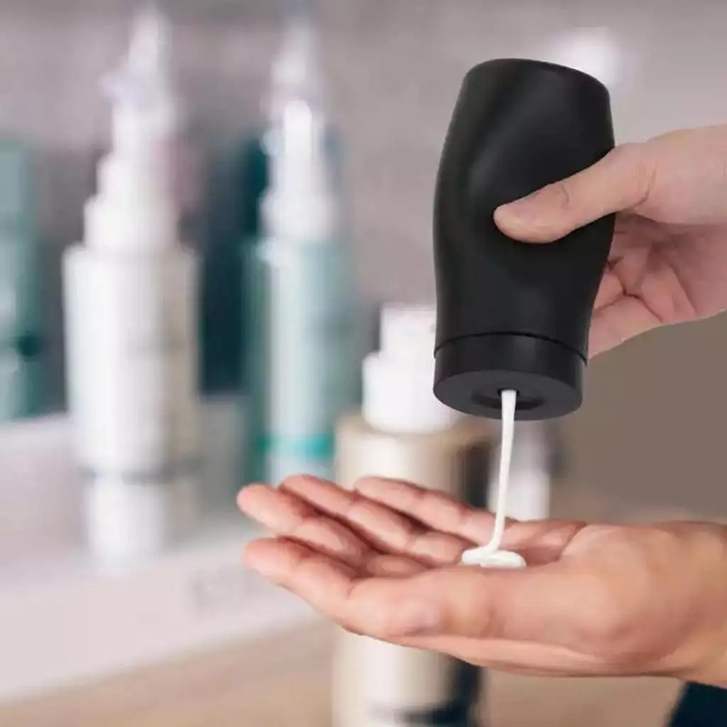 240ml Manual Squeezing Liquid Soap Dispenser Conditioner Lotion Bottle