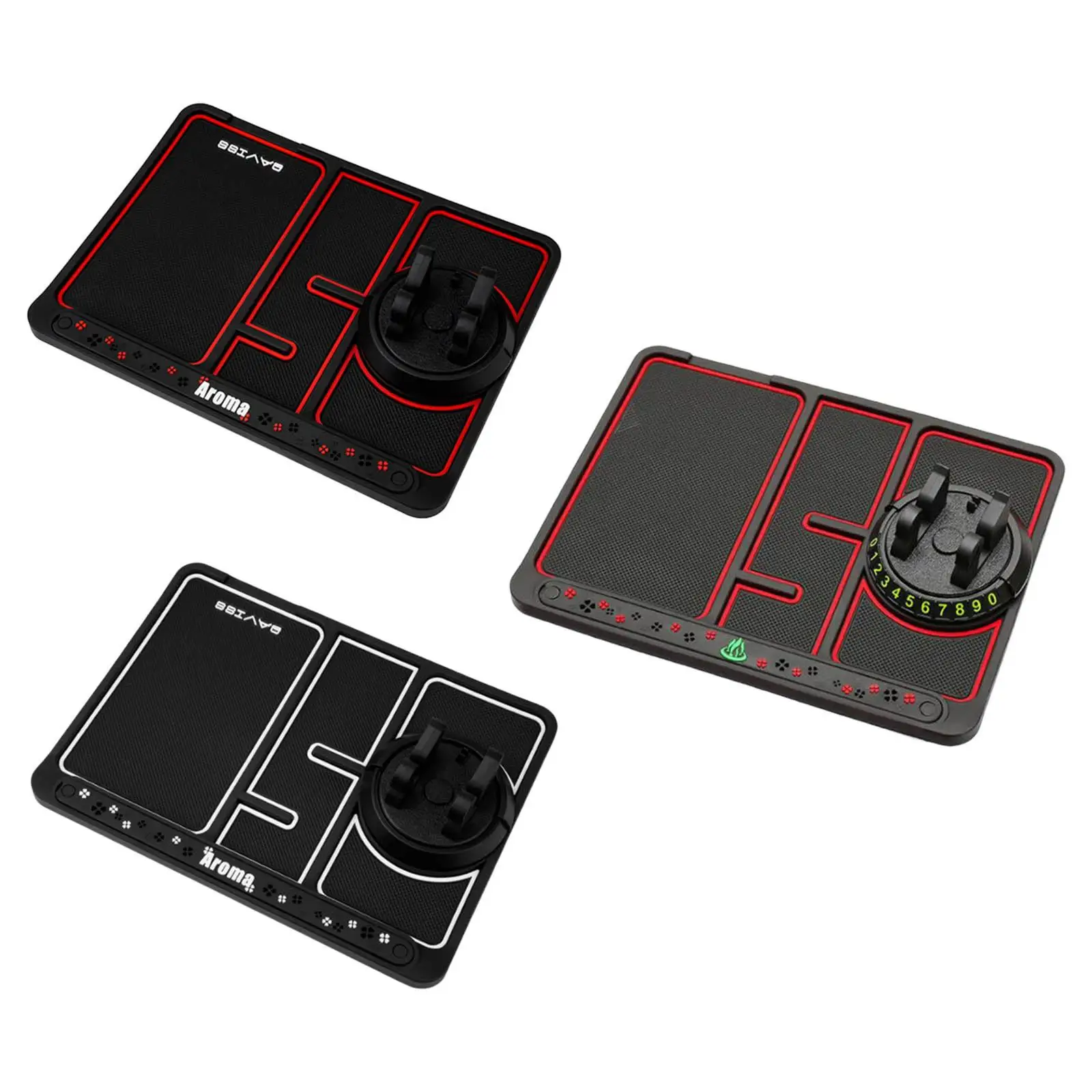 Car Dashboard Pads,360 Degrees Rotating Car Phone Holder, with Cards, Phone Holder, , Anti-Slip Mat etc Function