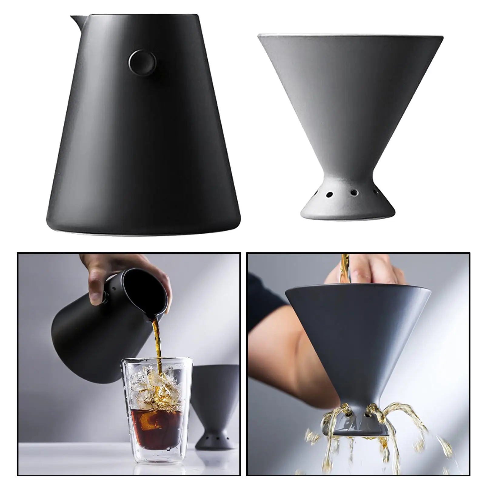 Household Hand Drip Coffee Pour Over Coffee Maker Anti-drip Water Storage Tank Design