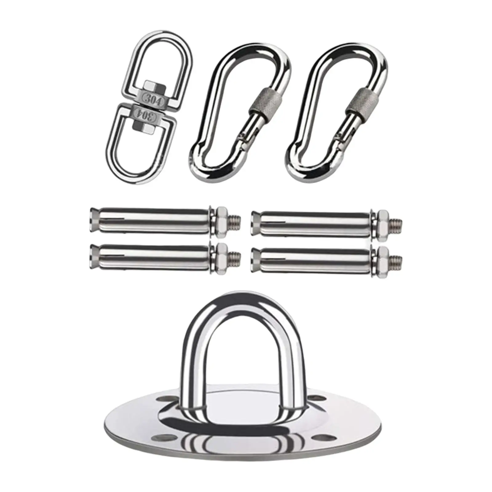 Wall Mount Hammock Hanging Kit Equipment Hook Hanger Swivel Stainless Steel Accessories for yoga Ceiling Wall Pilates
