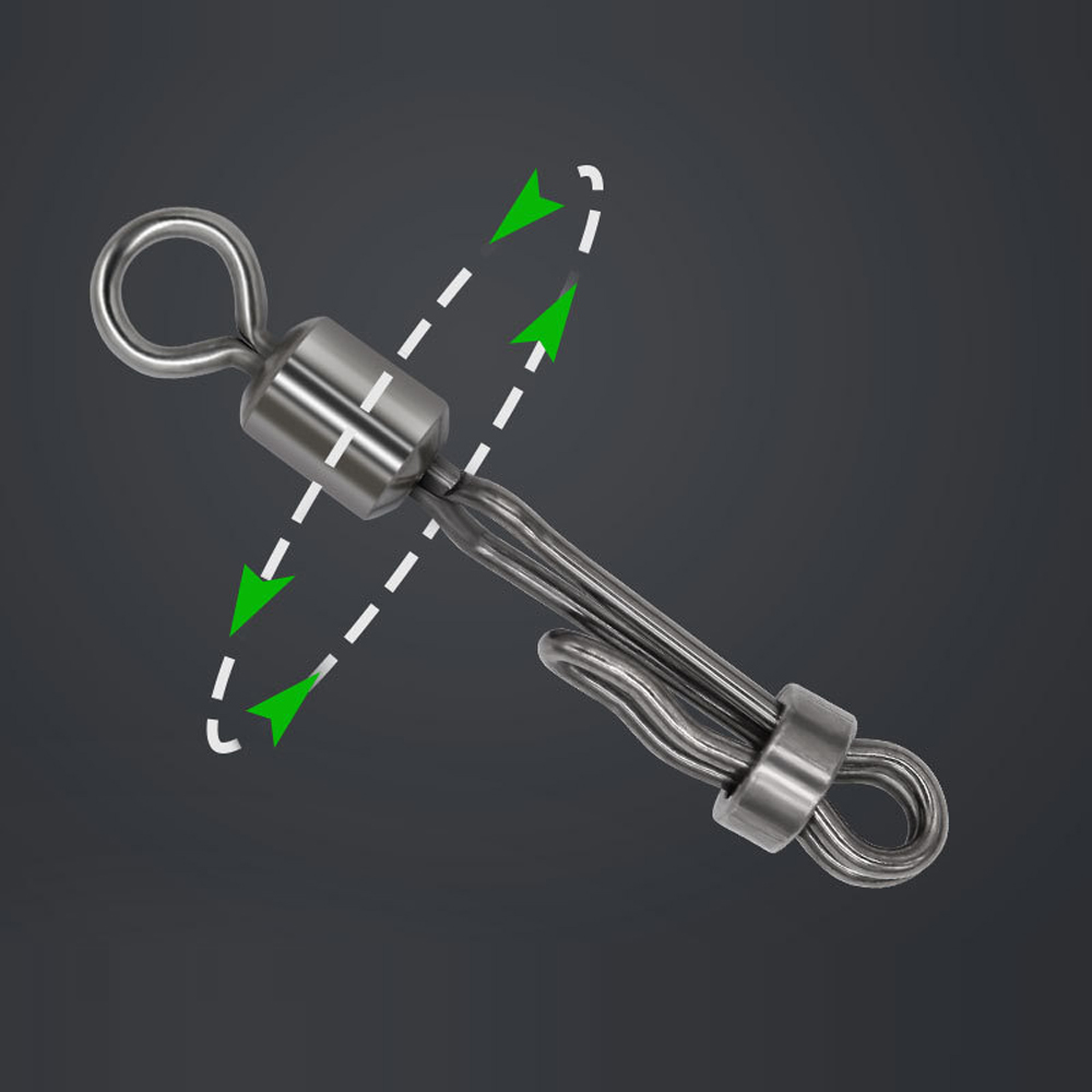 DNDYUJU 20X Karpfen Rollwirbel Mit Schloss Snap Schnell Ändern 8-Form Ring Karpfen Angeln Pellet Linie Stecker angeln Zubehör – Detail 6
