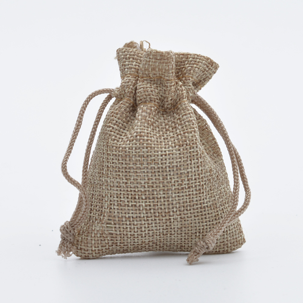 5 Stück Multisize Jute Sackleinen Leinen Kordelzug Tasche Weihnachten Halloween Geschenktüten Hochzeit Geburtstag Party Süßigkeiten Schokolade Verpackungsbeutel – Detail 16