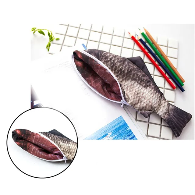 Fish Pencil Pouch Fish Coin Purse Pencil Case Novelty Nylon Realistic  Design Fish Shaped Pencil Case For Boys Girls Gifts - AliExpress