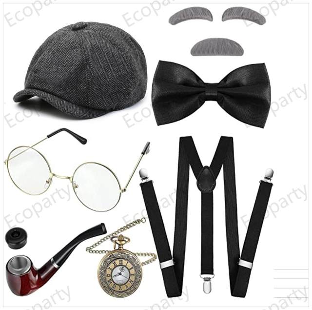 Large Bord Chapeaux Seau Années 1920 Vieil Homme Costume Grand Père  Accessoires Gangster Ensemble Carnavals Cosplay Fournitures DXAA 230905 Du  12,64 €