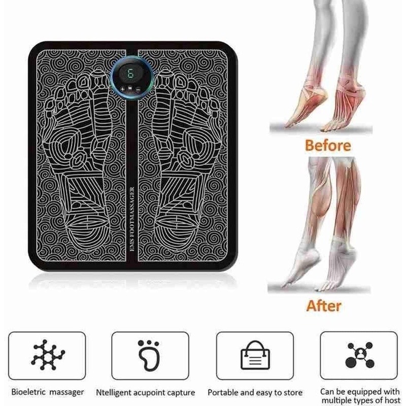 Best of Electric EMS Foot Massager Pad Electrical Muscle Stimulation Foot Massager USB Charging Portable Foldable Massage Mat Reviews & Tips