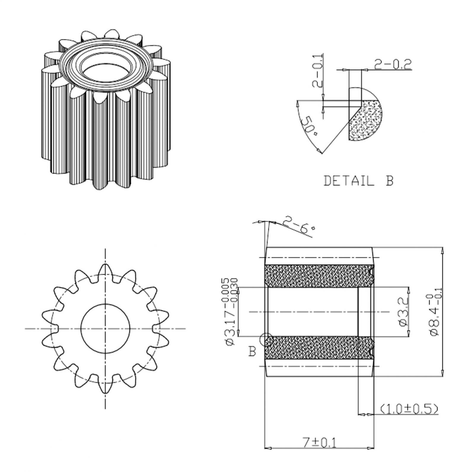 Mão Recarregável, 14 Dentes, RS550 DC, 8.2mm, 9.5mm, 21V