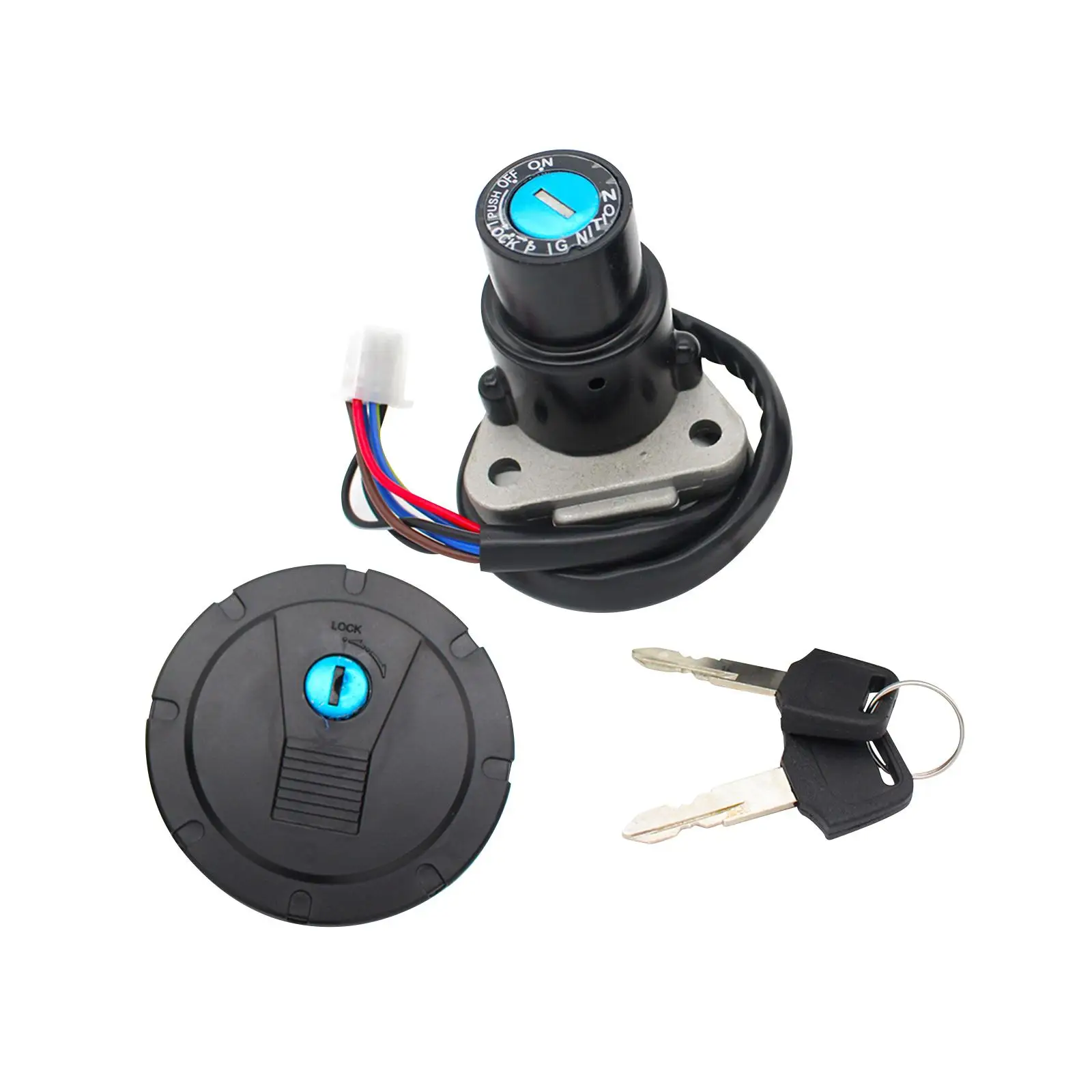 Ignition Key Switch Premium Replaces Accessories with Key Barrel Lock Cylinder
