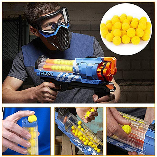 Xmy Espuma Bola De Espuma Bullets Para Para Rival Nerf Brinquedo Arma Ao Ar  Livre Melhorando Prática Balas Redondas Para Meninos Brinca Balas De Arma  De $1,22