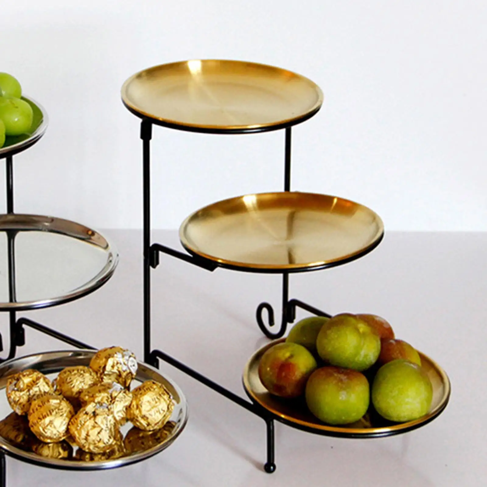 Cupcake Stand Metal Rack 3 Tiered Serving Tray for Buffet Christmas Wedding