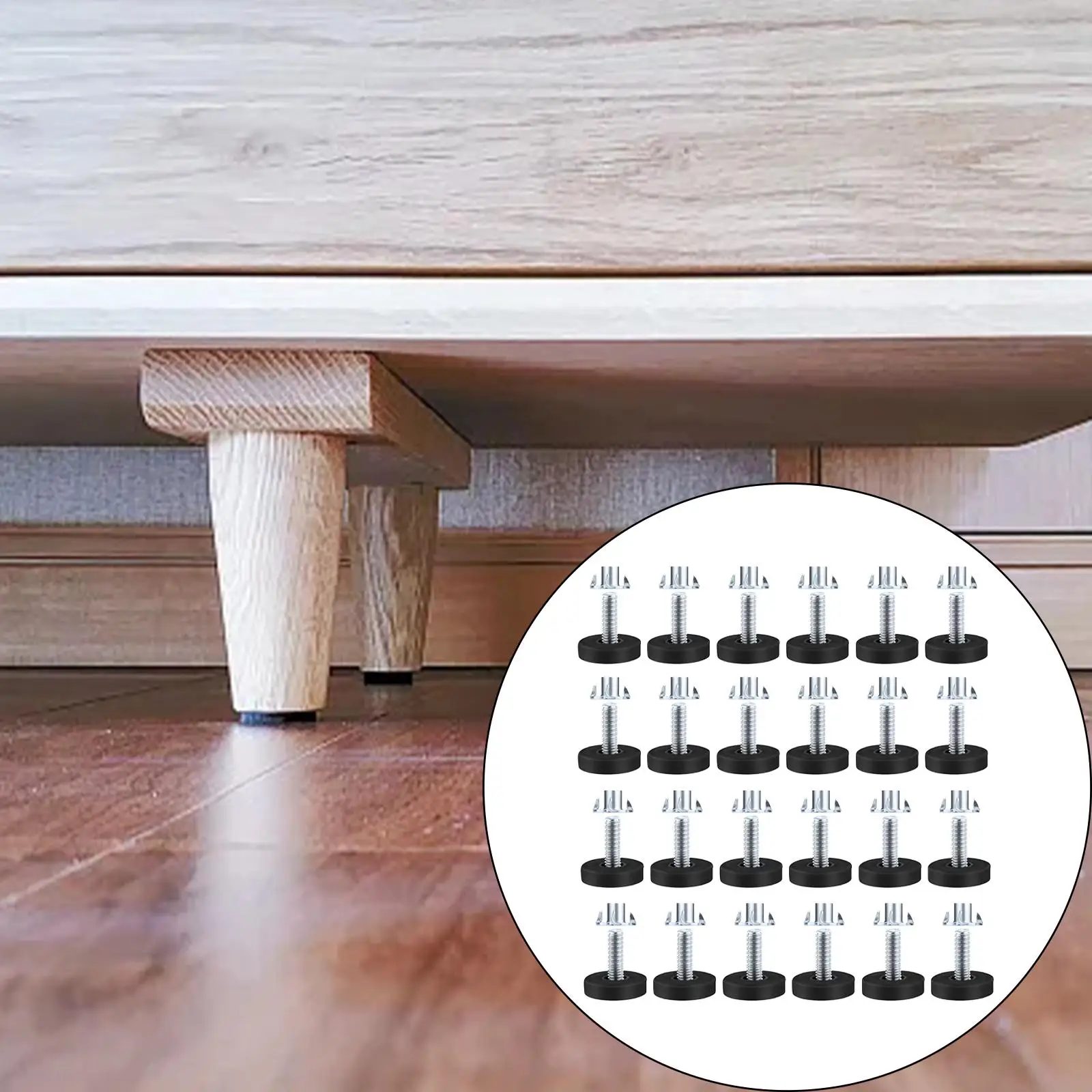 24x Patio Furniture Leveling Feet Adjustable 1/4