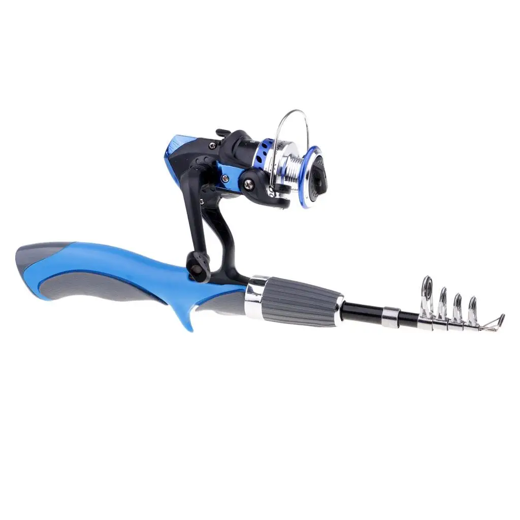 Telescopic Fishing Rod and Reel Combo Full Kit sich drehende Rolle Gear Organizer Freshwater Saltwater Tackles
