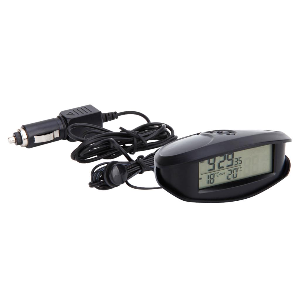 Car Auto  Temperature 12V Voltage Meter Monitor  Digital Display Clock