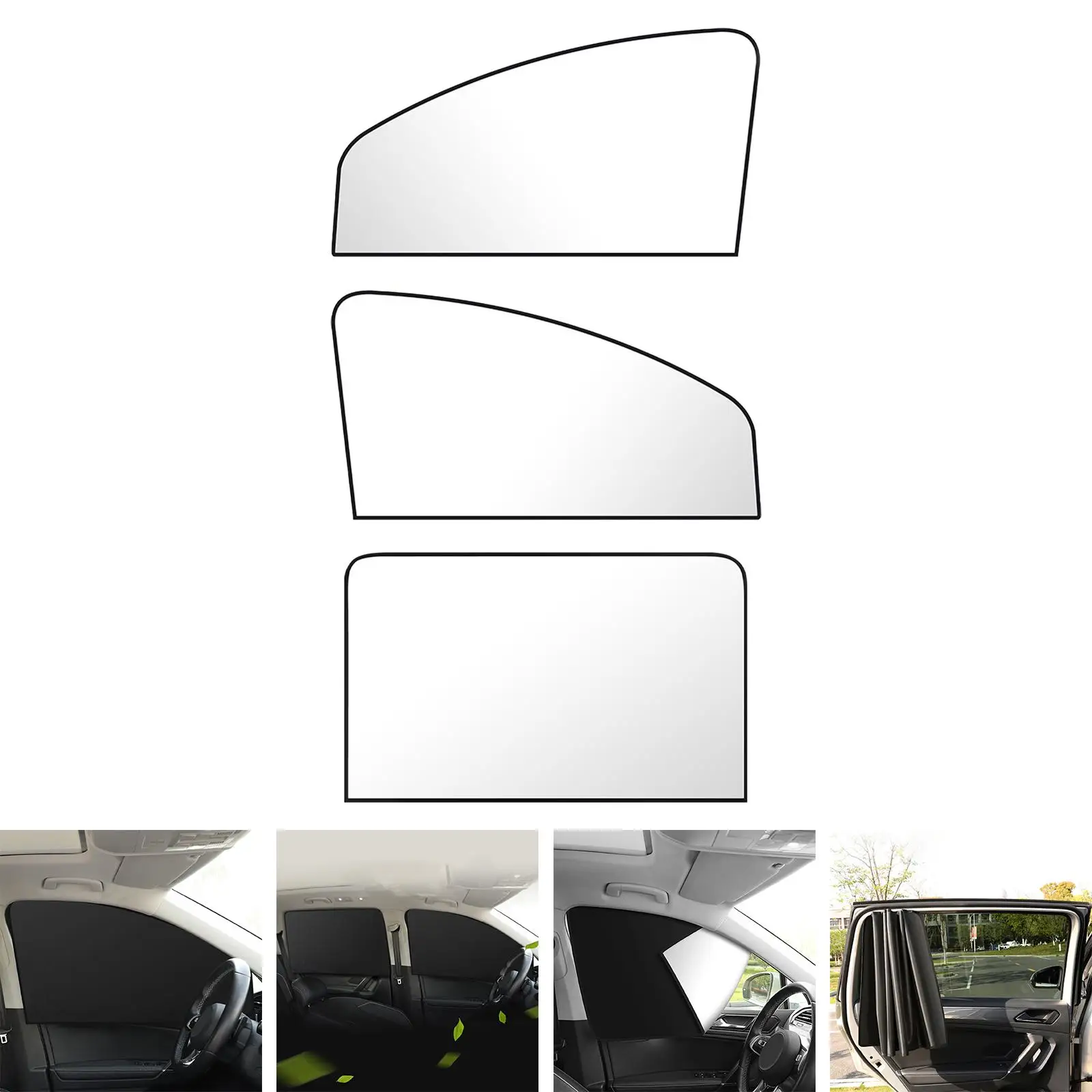 Car Window Sun Shade Foldable Universal Privacy Protection Privacy Curtain Blackout Window Cover for Camping Taking A Nap