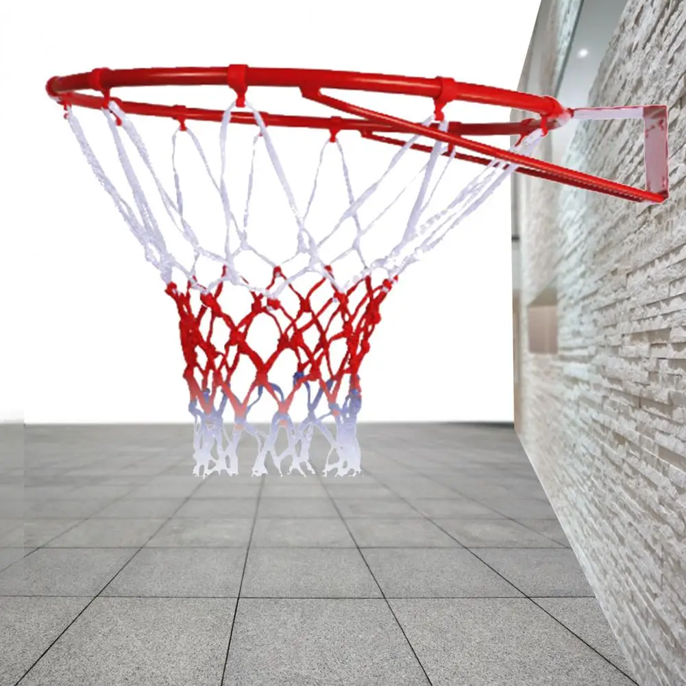 1Set 45cm Wall Mounted Basketball Hoop Goals Rim and Net for Outdoor Durable 