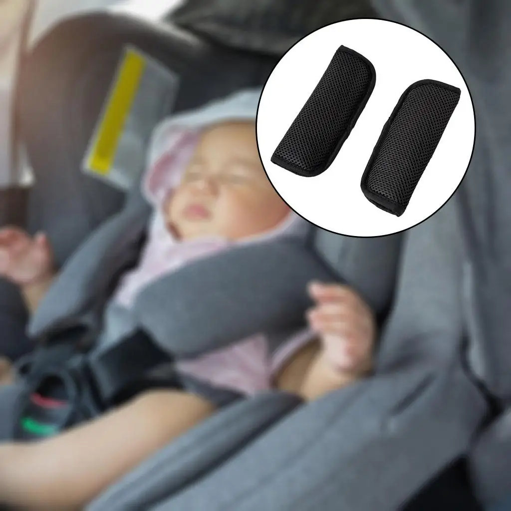 2X Kids Car Safety Seat Belt Covers Parts Child Children Boys Girls Black
