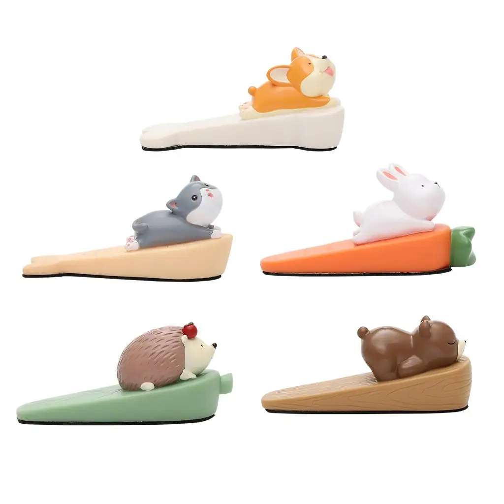 Animal Shaped Door Stopper Prevents Injuries Safety Edge Bumpers Finger Protectors Guard Cute Wedge for Doors Door Seam Family