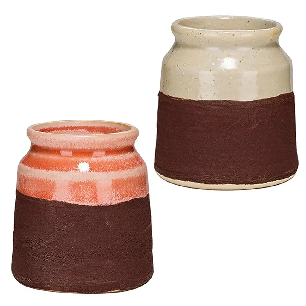 Ceramic Game Holder with Storage Jar for Fireplace Bathroom 