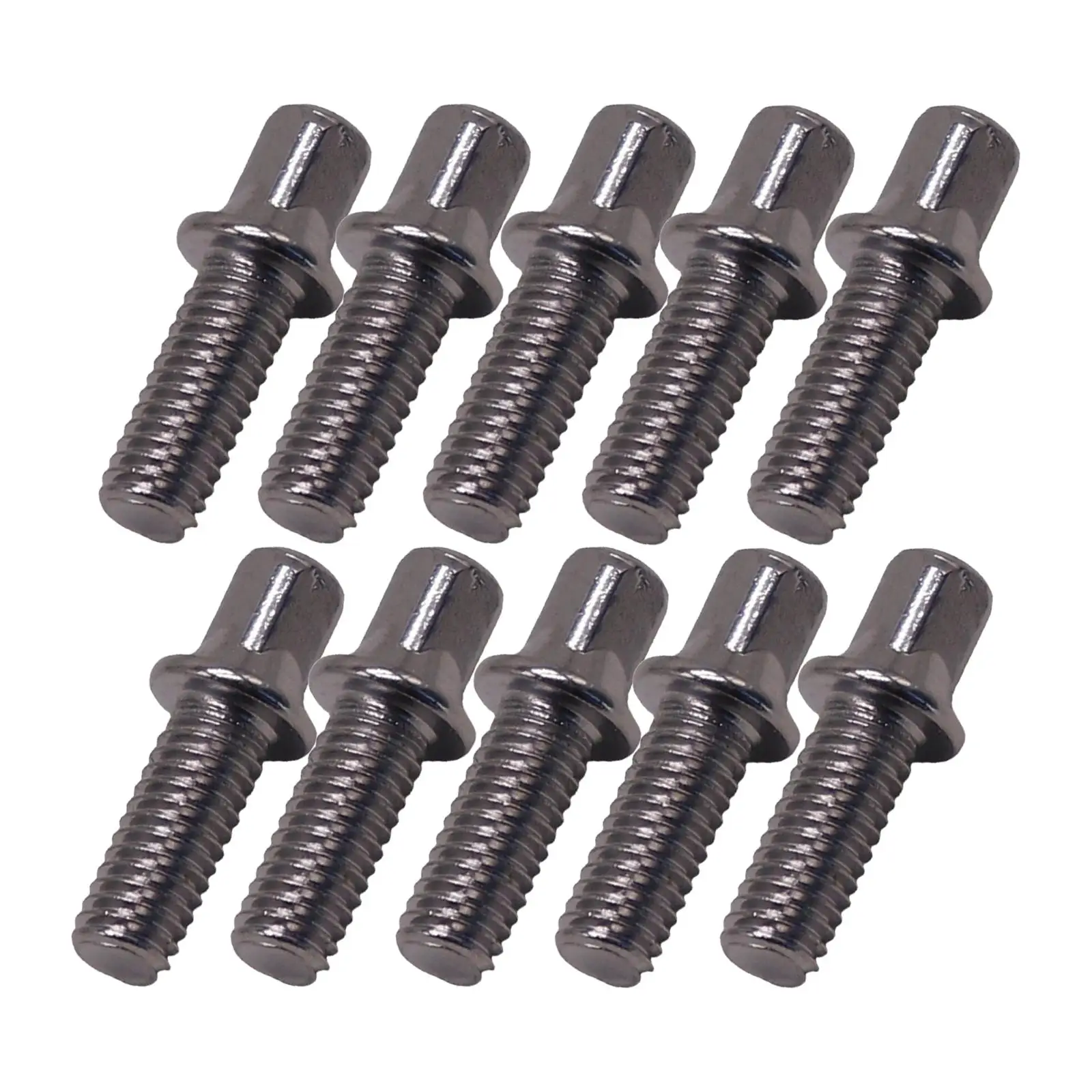 10x Drum Tension Rods Smooth Deep Thread Strong Rustproof Metal Percussion Hardware Short Screws for Snare Drum Drum Parts