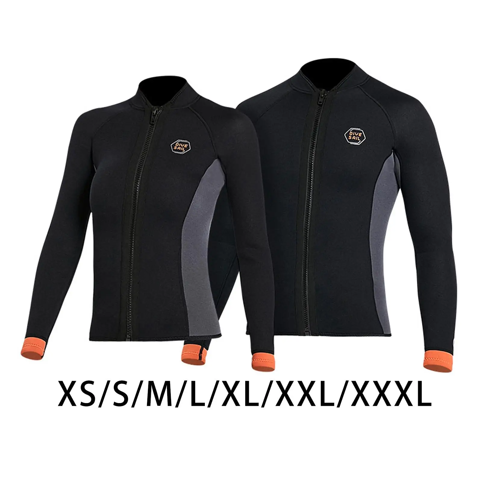 3mm Neoprene Wetsuit Tops Diving Sports Suit Long Sleeve Swimsuits Swimming Swimwear for Water Sports Scuba Diving Snorkeling