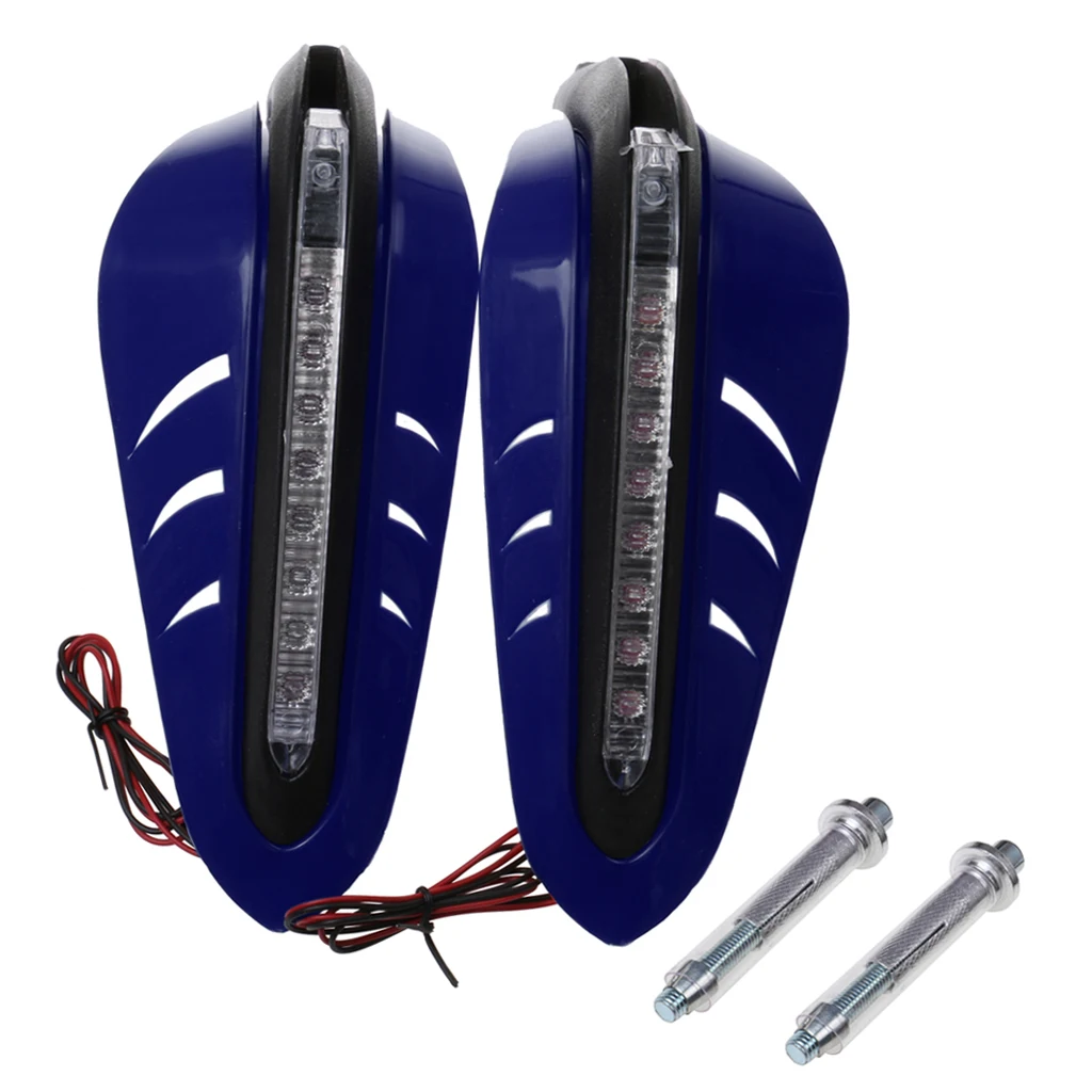 Motorcycle quad  protectors with blue LED daytime running lights