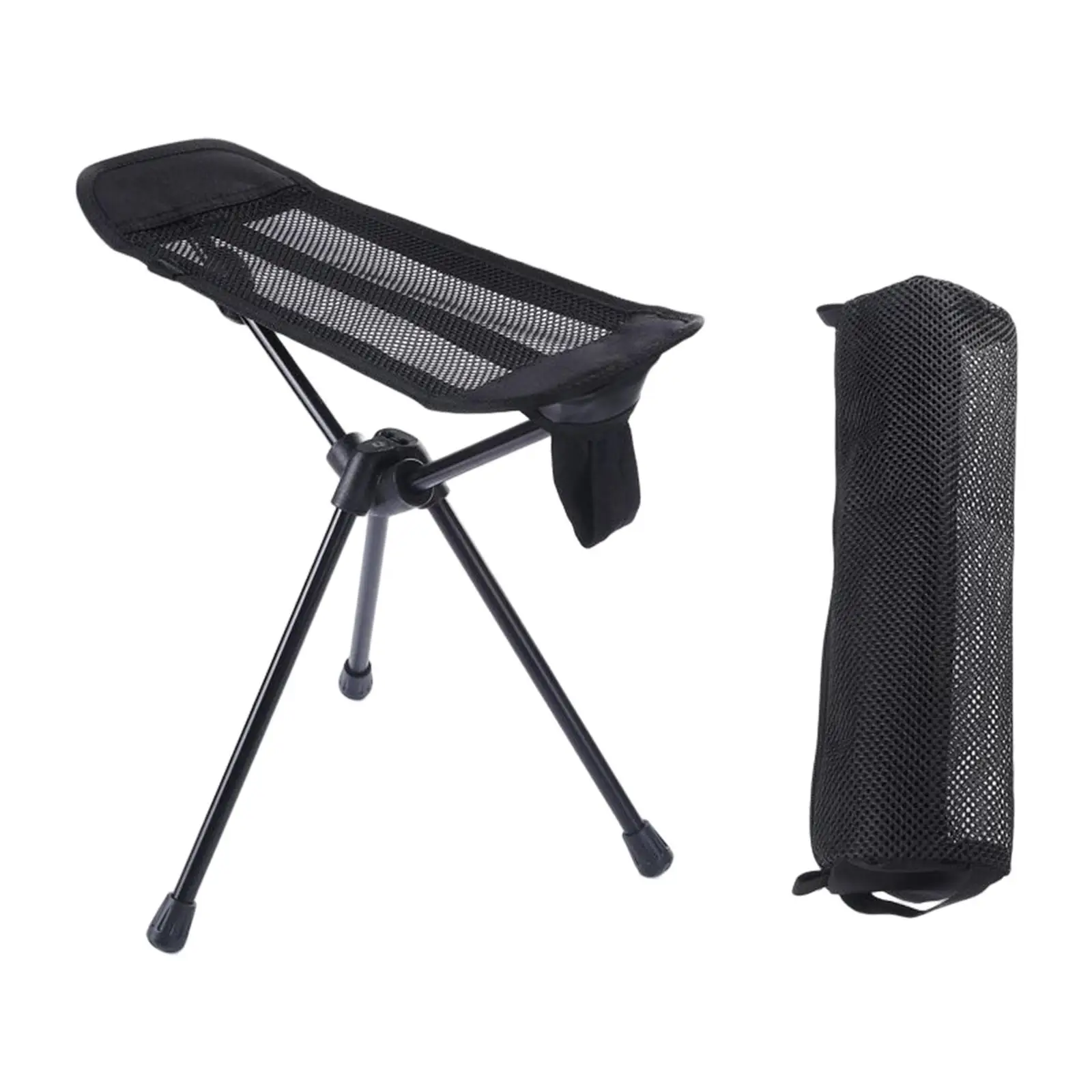 Folding Chair Footrest Fishing Chair Footstool with Storage Bag for Hiking
