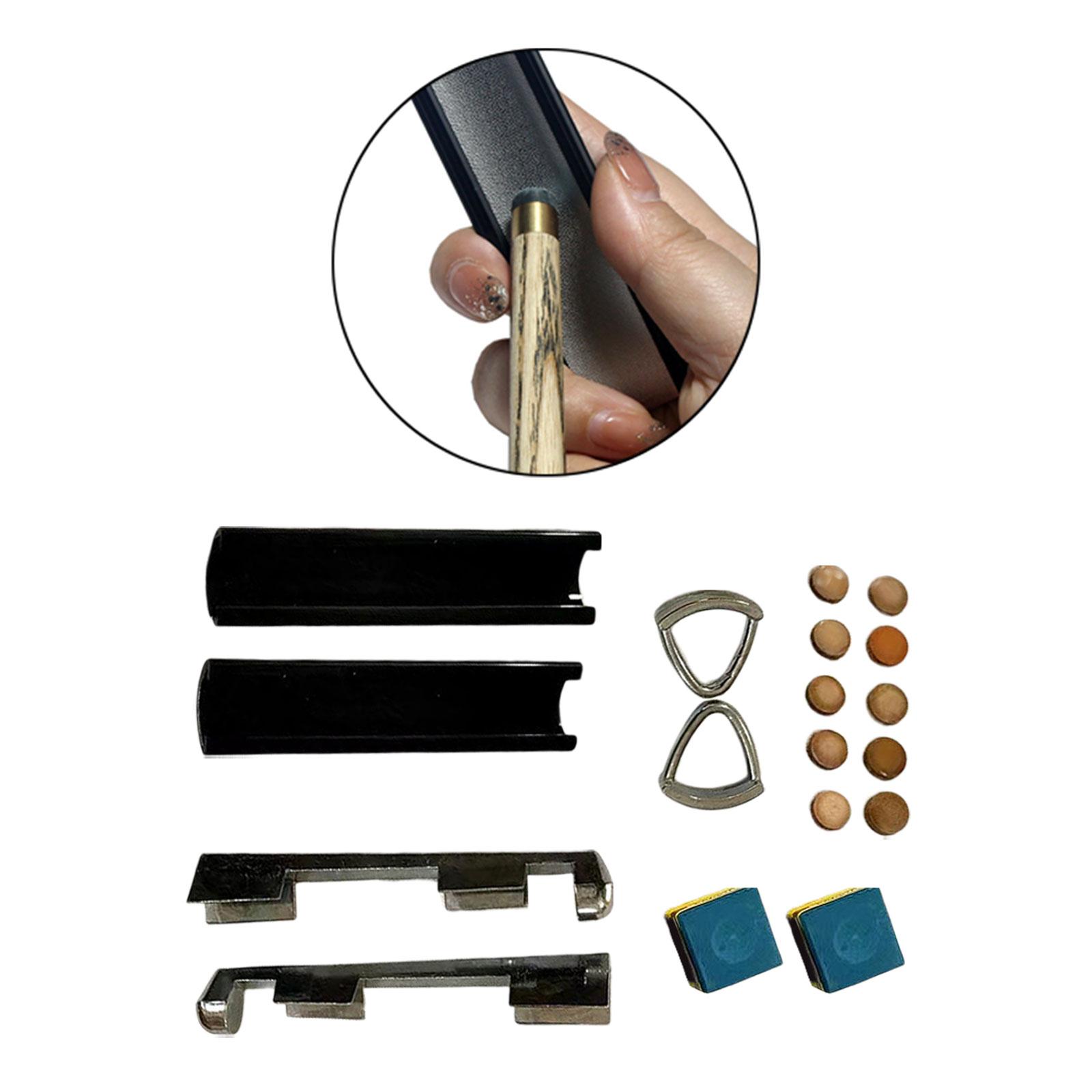 16Pcs Pool Cue Tip Repair Kit Snooker Billiards Cue Stick Billiard Cue Tips Replacement Kit for Enthusiasts Billiards Practice