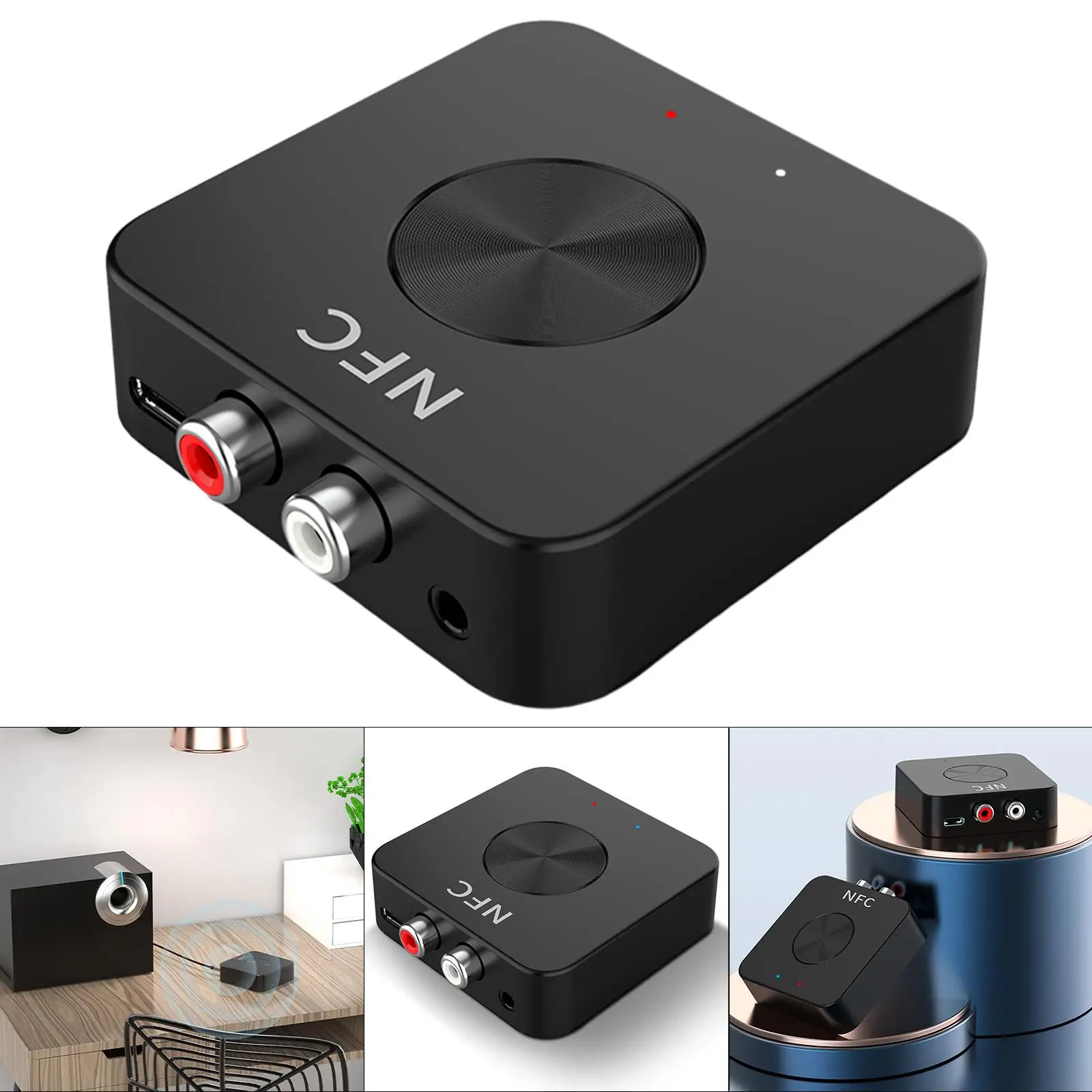 NFC Bluetooth Receiver, HiFi AUX RCA, Bluetooth 5.0, Audio Adapter ,Transmitter, for Home Stereo Streaming Sound System Music