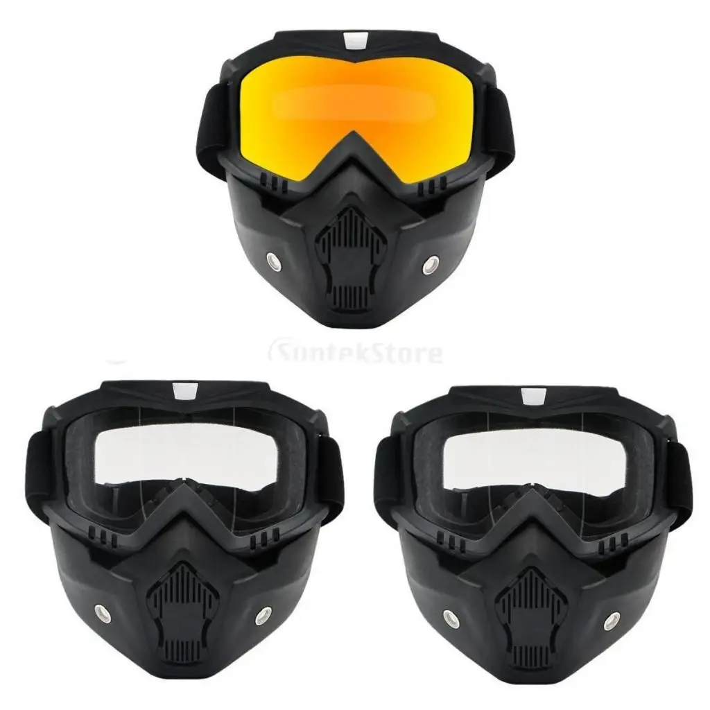 prasku 3x Motocross Goggles Bike Anti Fog Windproof Glasses Shield Protector