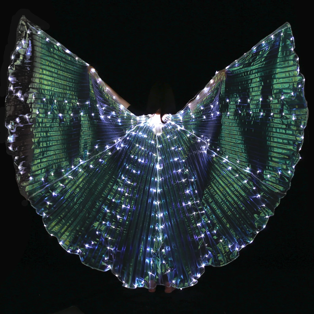Big Iridescent Belly Dance LED Isis Wing Butterfly Costume Dancing Accessory