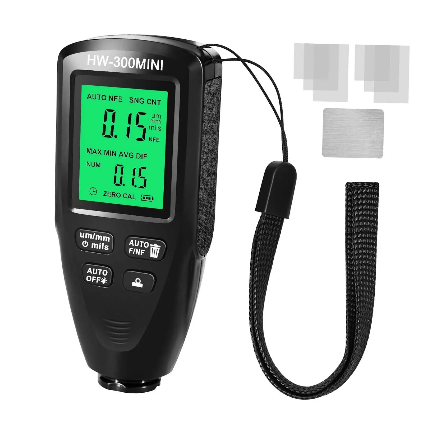 Car Coating Thickness Meter 0-2000Um Paint Thickness Gauge Painting Depth Gauge for Iron and Aluminium Bodies Workshops